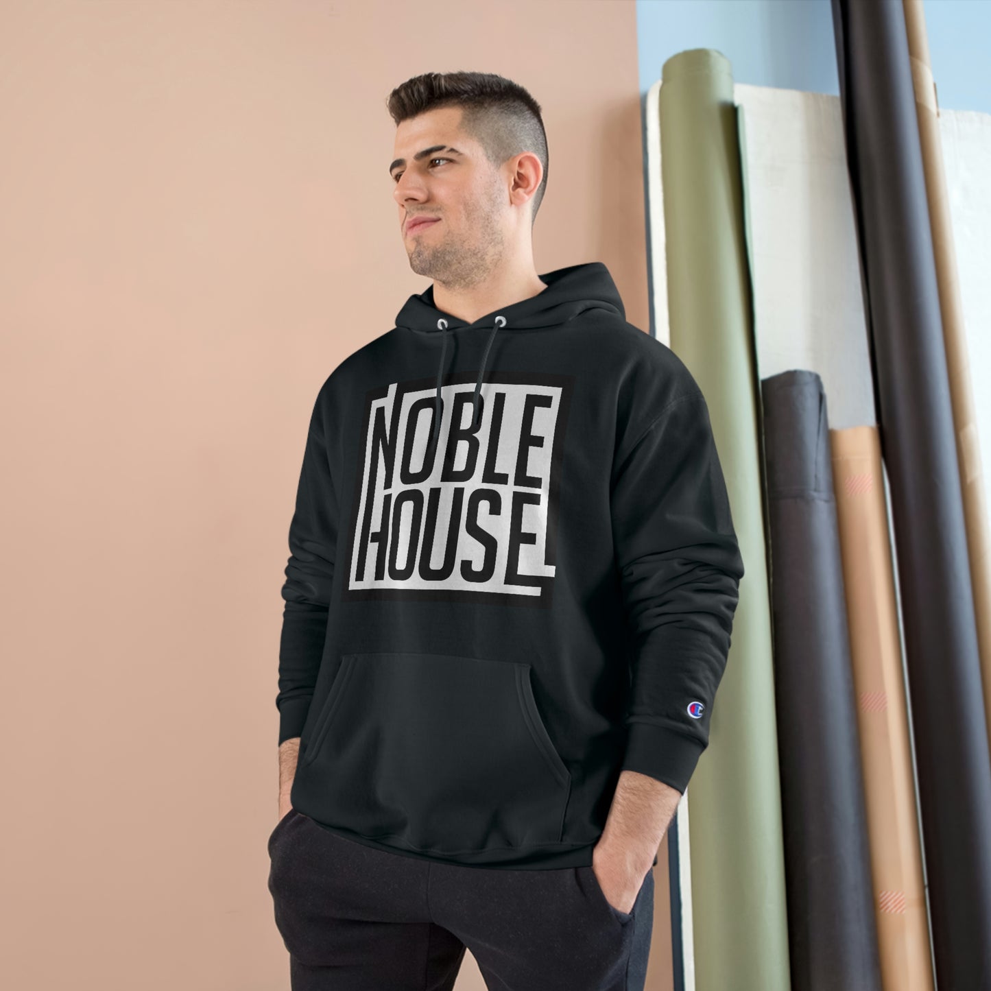 Noble House Logo Champion Hoodie